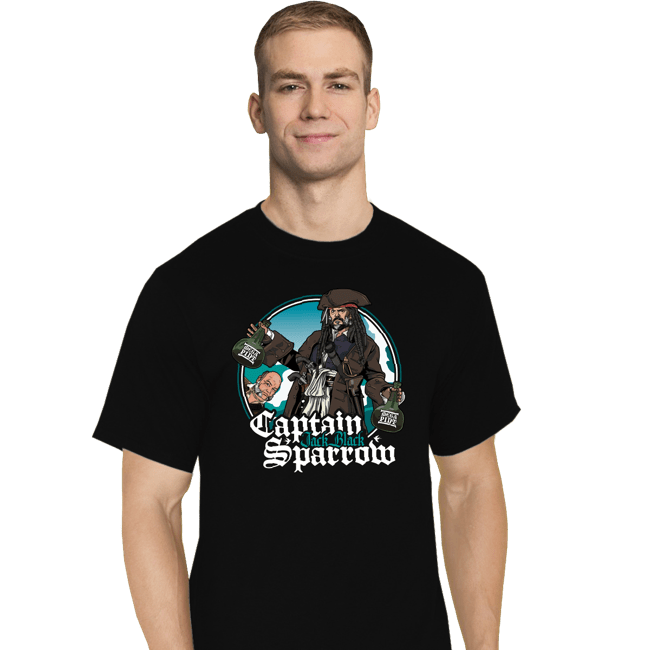 Secret_Shirts T-Shirts, Tall / Large / Black Capt. Jack Black Sparrow