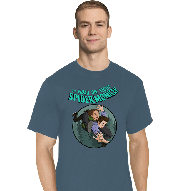 Daily_Deal_Shirts T-Shirts, Tall / Large / Indigo Blue Spider-Monkey