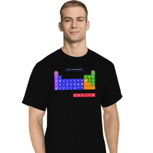 Secret_Shirts T-Shirts, Tall / Large / Black Periodic Table of Power-ups