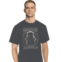 Load image into Gallery viewer, Shirts T-Shirts, Tall / Large / Charcoal Vitruvian Baby Yoda
