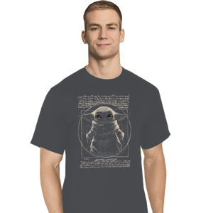 Shirts T-Shirts, Tall / Large / Charcoal Vitruvian Baby Yoda