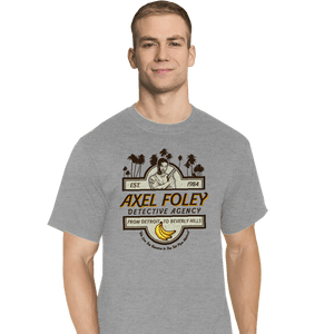 Daily_Deal_Shirts T-Shirts, Tall / Large / Sports Grey Axel Foley Detective Agency