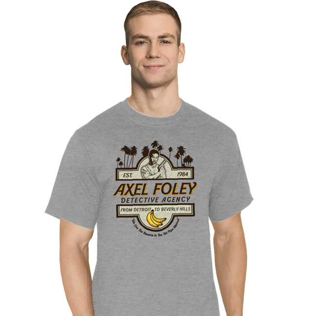Daily_Deal_Shirts T-Shirts, Tall / Large / Sports Grey Axel Foley Detective Agency