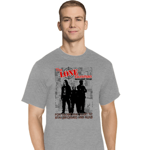 Daily_Deal_Shirts T-Shirts, Tall / Large / Sports Grey The Lone Gunman Newspaper Group