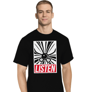 Shirts T-Shirts, Tall / Large / Black Listen and Obey
