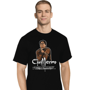 Shirts T-Shirts, Tall / Large / Black Guillermo The Vampire Slayer