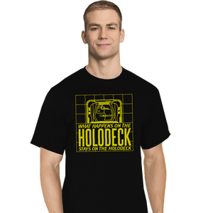 Secret_Shirts T-Shirts, Tall / Large / Black What Happens On The Holodeck