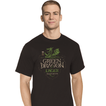 Load image into Gallery viewer, Shirts T-Shirts, Tall / Large / Black Green Dragon Lager
