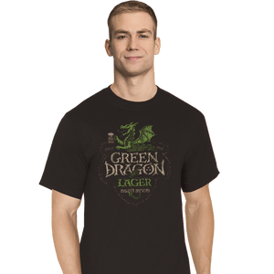 Shirts T-Shirts, Tall / Large / Black Green Dragon Lager