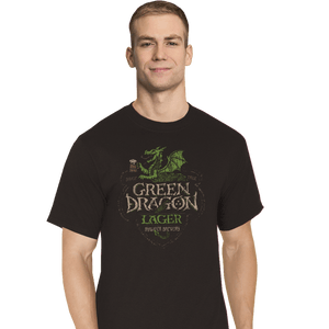 Shirts T-Shirts, Tall / Large / Black Green Dragon Lager