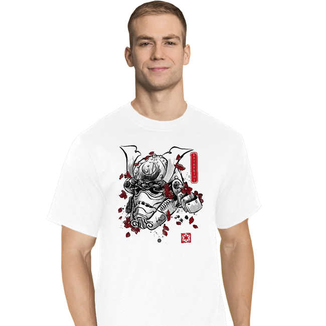 Daily_Deal_Shirts T-Shirts, Tall / Large / White The Samurai Trooper