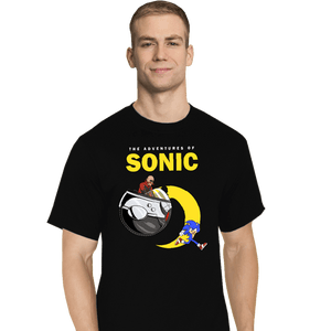 Shirts T-Shirts, Tall / Large / Black The Adventures of Sonic
