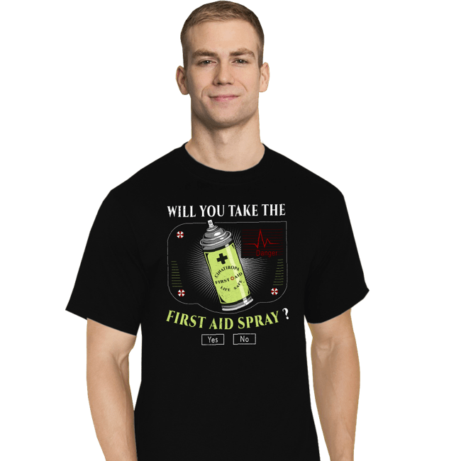 Secret_Shirts T-Shirts, Tall / Large / Black First Aid Spray
