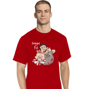 Shirts T-Shirts, Tall / Large / Red Shaun And Ed
