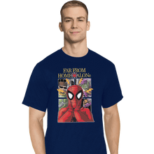 Load image into Gallery viewer, Shirts T-Shirts, Tall / Large / Navy Far From Home Alone
