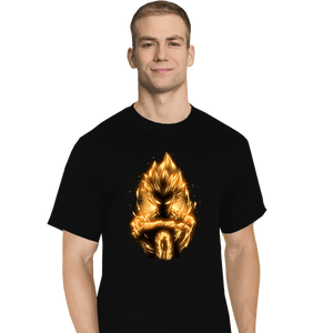 Daily_Deal_Shirts T-Shirts, Tall / Large / Black Golden Saiyan Prince