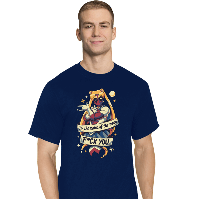 Daily_Deal_Shirts T-Shirts, Tall / Large / Navy In The Name Of The Moon F You