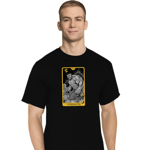 Shirts T-Shirts, Tall / Large / Black Tarot Strength