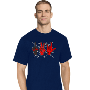 Daily_Deal_Shirts T-Shirts, Tall / Large / Navy Spider 1, Spider 2, Spider 3