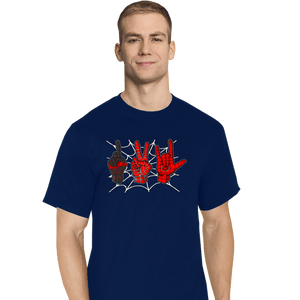 Daily_Deal_Shirts T-Shirts, Tall / Large / Navy Spider 1, Spider 2, Spider 3