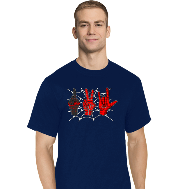 Daily_Deal_Shirts T-Shirts, Tall / Large / Navy Spider 1, Spider 2, Spider 3