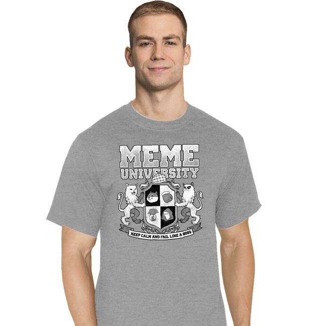 Secret_Shirts T-Shirts, Tall / Large / Sports Grey Meme University