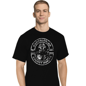Shirts T-Shirts, Tall / Large / Black Mandalorian Bounty Hunter