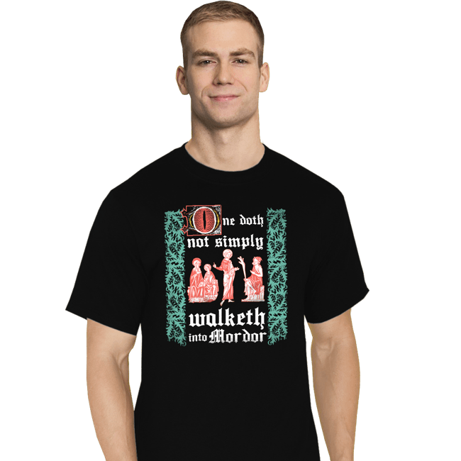 Daily_Deal_Shirts T-Shirts, Tall / Large / Black Walketh Into Mordor