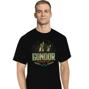 Daily_Deal_Shirts T-Shirts, Tall / Large / Black Gondor Beer