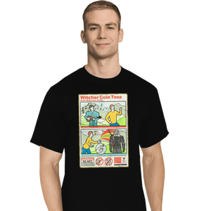 Secret_Shirts T-Shirts, Tall / Large / Black Coin Toss Guide