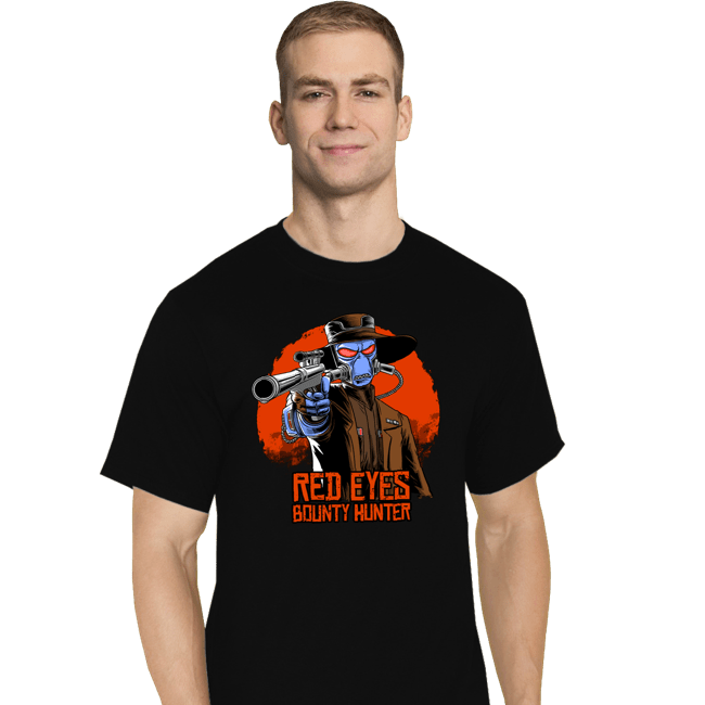 Daily_Deal_Shirts T-Shirts, Tall / Large / Black Red Eyes Bounty Hunter