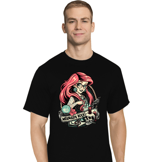 Secret_Shirts T-Shirts, Tall / Large / Black Rocker Ariel!