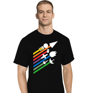 Shirts T-Shirts, Tall / Large / Black Scifi Streaks