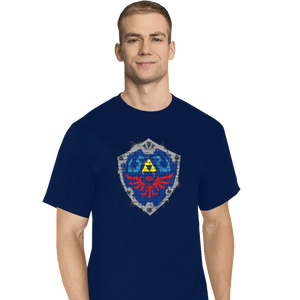 Secret_Shirts T-Shirts, Tall / Large / Navy Shield Spray