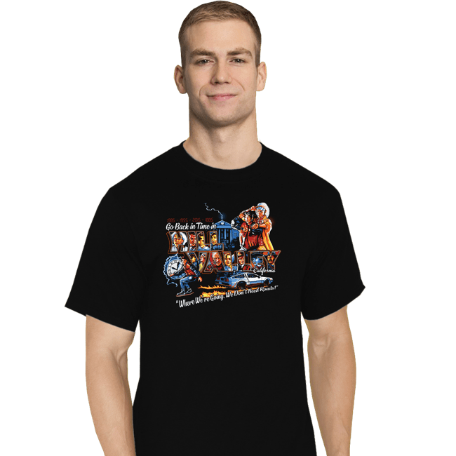 Shirts T-Shirts, Tall / Large / Black Go Back In Time In Hill Valley