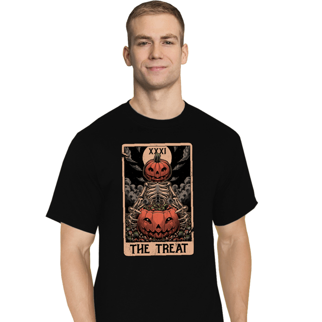 Daily_Deal_Shirts T-Shirts, Tall / Large / Black Halloween Tarot Treat