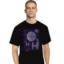 Load image into Gallery viewer, Daily_Deal_Shirts T-Shirts, Tall / Large / Black Pixel Death Star
