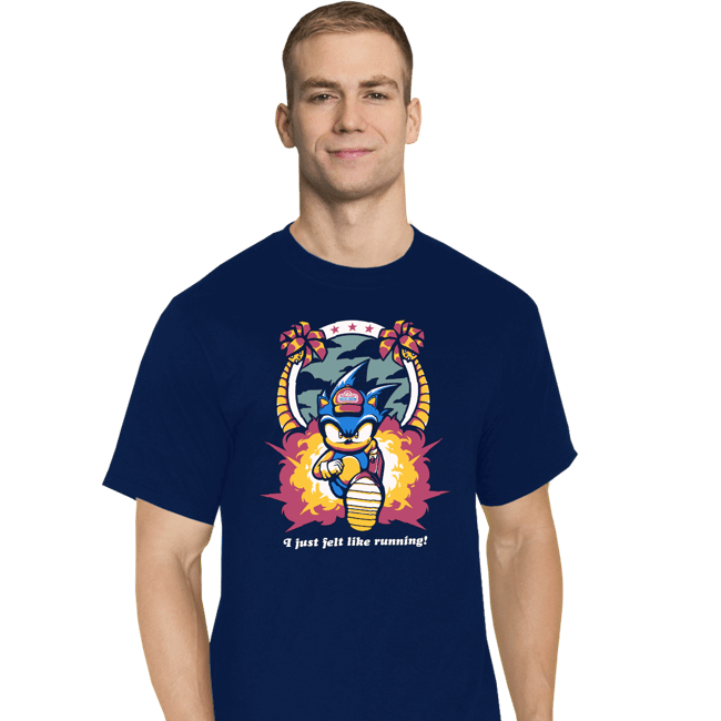 Daily_Deal_Shirts T-Shirts, Tall / Large / Navy Run Hedgehog Run