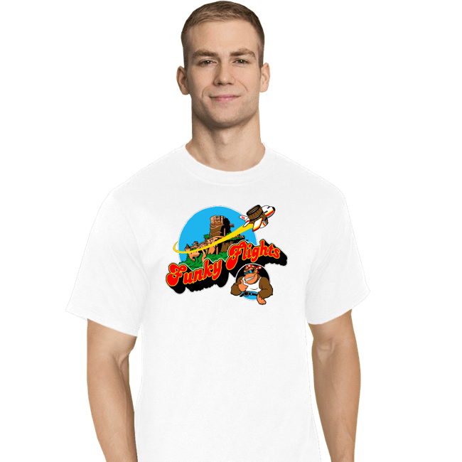 Shirts T-Shirts, Tall / Large / White Funky Flights