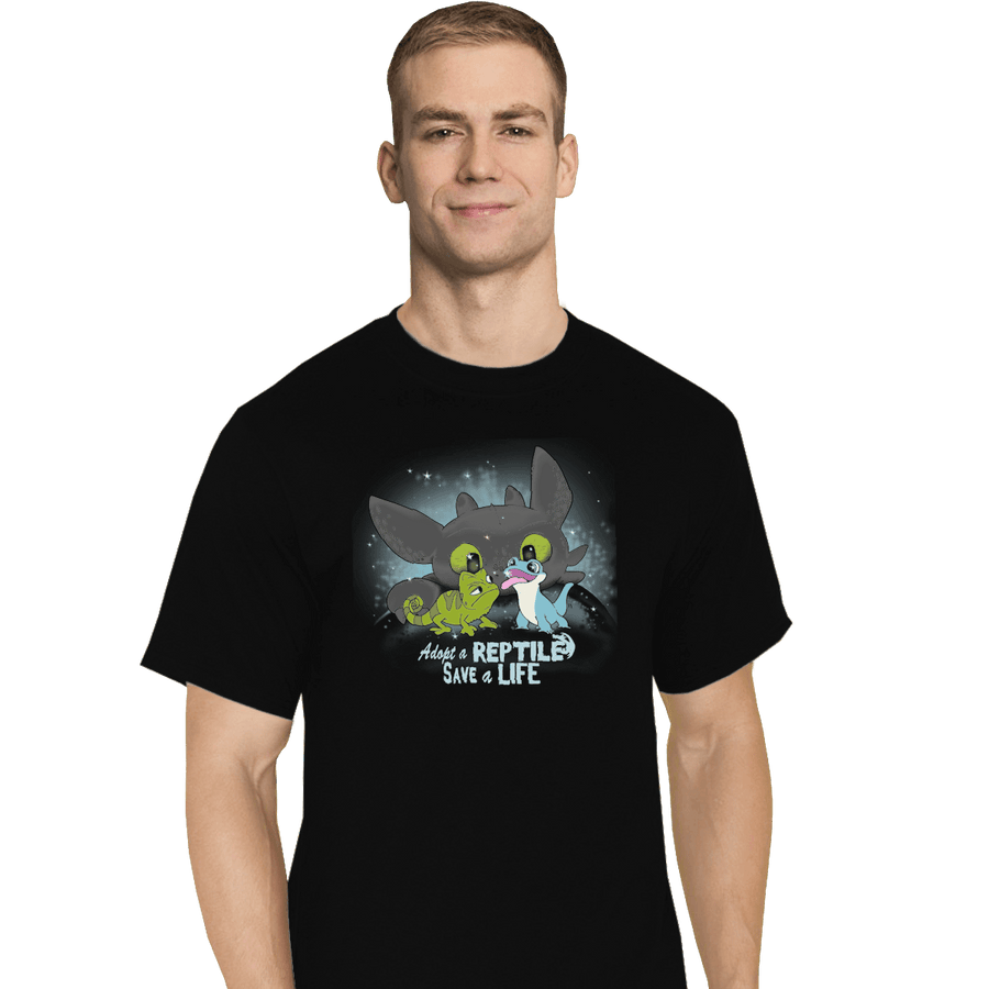 Shirts T-Shirts, Tall / Large / Black Adopt A Reptile
