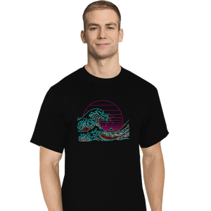Shirts T-Shirts, Tall / Large / Black Great Neon Wave
