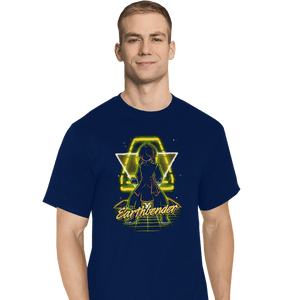 Shirts T-Shirts, Tall / Large / Navy Retro Earthbender