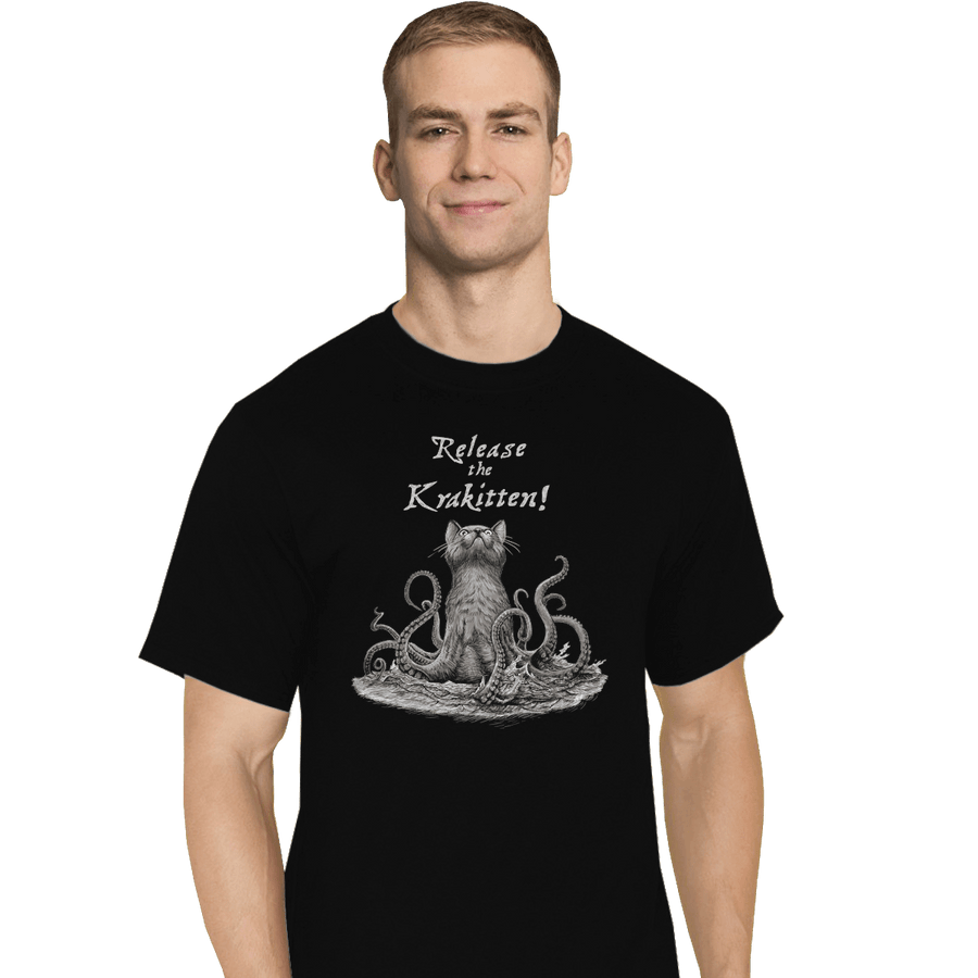 Shirts T-Shirts, Tall / Large / Black Release The Krakitten