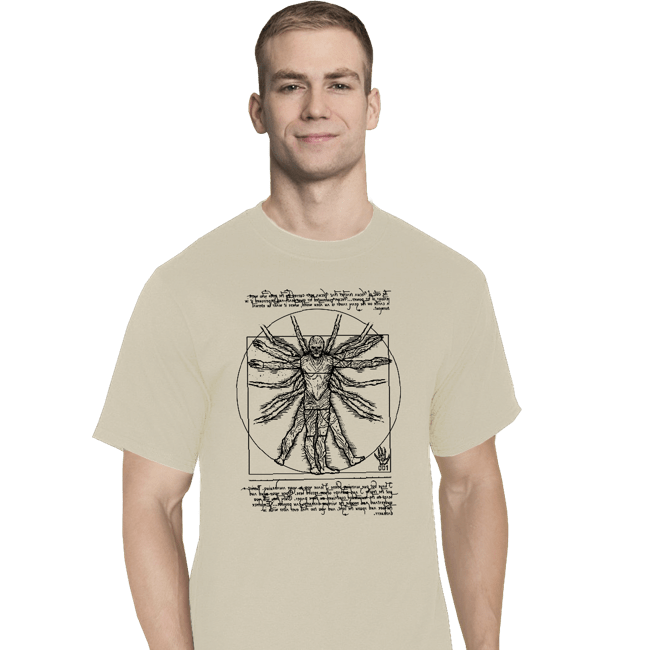 Daily_Deal_Shirts T-Shirts, Tall / Large / White Vitruvian Vecna