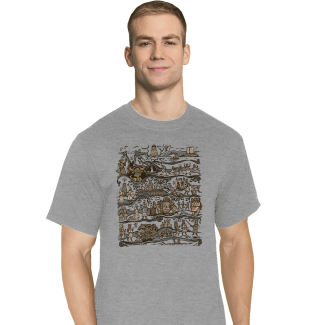 Daily_Deal_Shirts T-Shirts, Tall / Large / Sports Grey Tapestry Of The Quested Grail