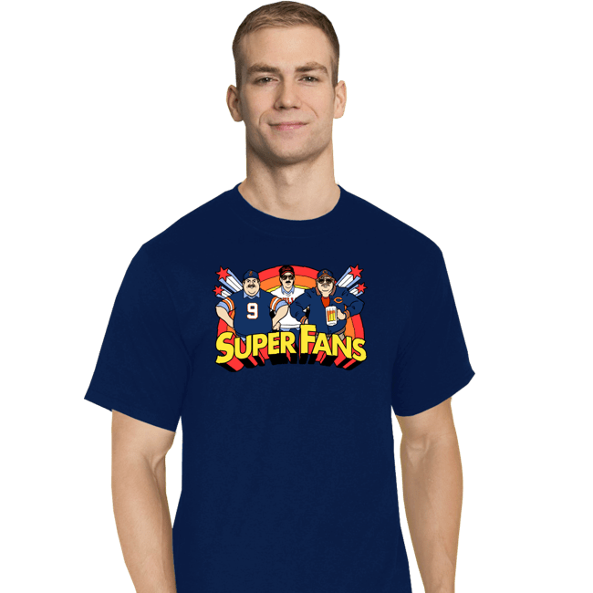 Daily_Deal_Shirts T-Shirts, Tall / Large / Navy Da Super Fans