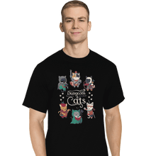 Load image into Gallery viewer, Shirts T-Shirts, Tall / Large / Black Dungeons &amp; Cats 2nd Edition
