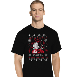 Shirts T-Shirts, Tall / Large / Black Despair Kuma Ugly Christmas Sweater