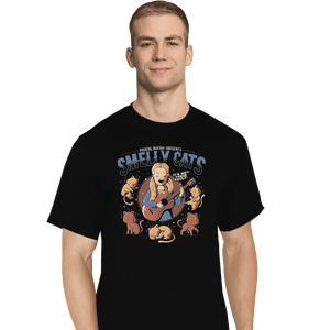 Shirts T-Shirts, Tall / Large / Black Smelly Cats
