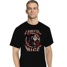 Load image into Gallery viewer, Shirts T-Shirts, Tall / Large / Black Lawful Nice Santa
